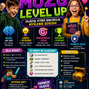 Zajęcia dla dzieci i młodzieży MÓZG LEVEL UP(1x zajęcia)