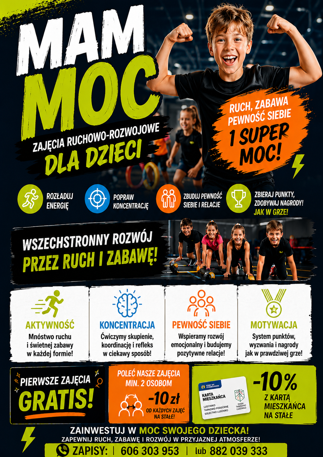 Zajęcia dla dzieci i młodzieży MAM MOC (1 x zajęcia)
